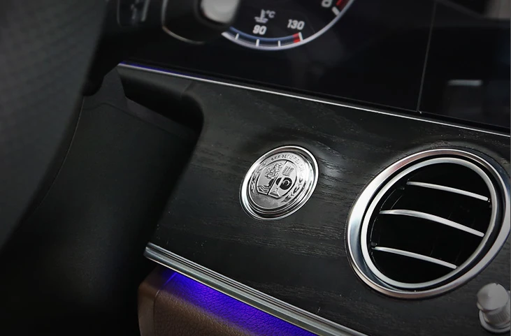 Мультимедийная кнопка наклейка s руль интерьерные наклейки для AMG Mercedes Benz W212 W211 W210 W202 W213 W205 W204 AMG - Название цвета: 39mm Silver
