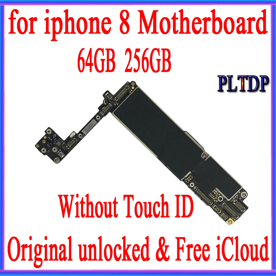 Для iphone 8 4,7 дюймовая материнская плата с/без Touch ID, Заводская разблокированная оригинальная материнская плата для iphone 8, 64 ГБ 256 ГБ