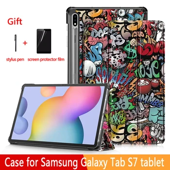 

Case for Samsung Galaxy Tab S7 11 inch Tablet SM-t870/t875 Folding Stand Cover for Samsung Galaxy Tab S7 Plus Tablet Case