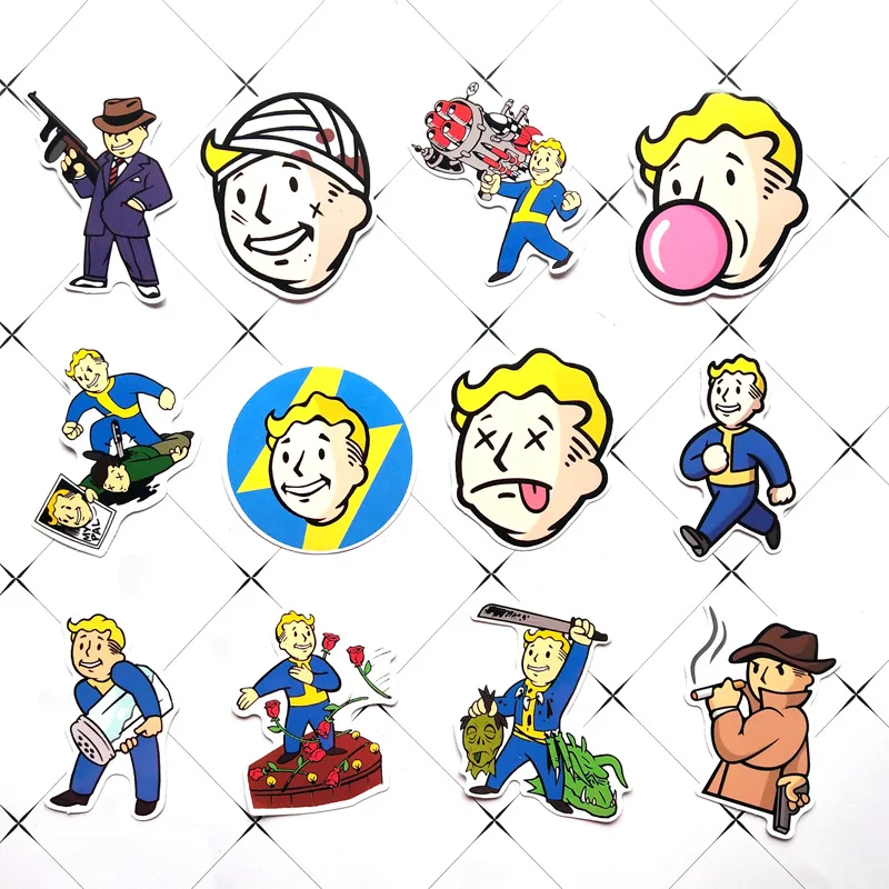 29 шт. Fallout игра наклейка для багажа Скейтборд телефон ноутбук мото велосипед стены гитары водонепроницаемый ПВХ стикер s