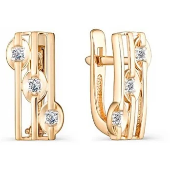 

Master brilliant earrings with 6 diamonds in red gold