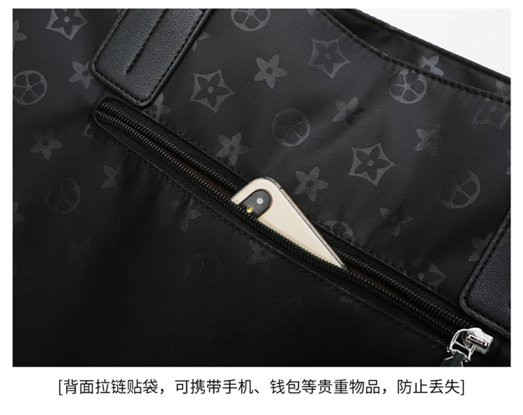 New simple canvas bag commuter shoulder diagonal bag waterproof Oxford cloth nylon handbag large capacity tote bag handbag