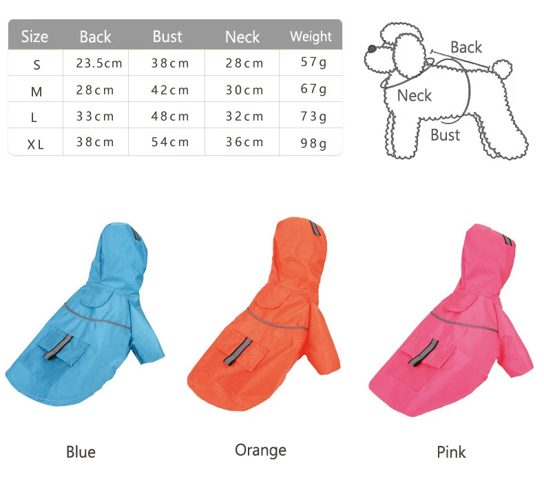 Outdoor Dog Raincoat Puppy Rain Coat Double-decked Windproof Dog Jackets With Cap  Waterproof Pet Cats Dogs Clothes Rainwear (2)