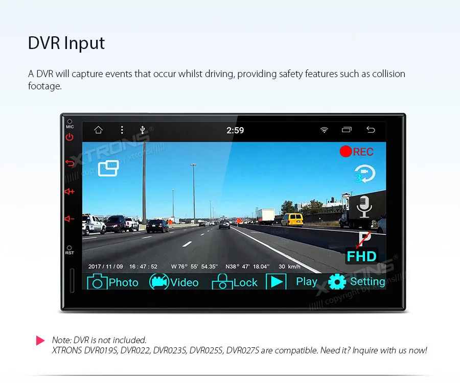 XTRONS " ips Универсальный Android 9,0 Восьмиядерный 2G 32G Автомобильный стерео Мультимедийный плеер двойной din gps 2.5D изогнутые очки wifi без DVD