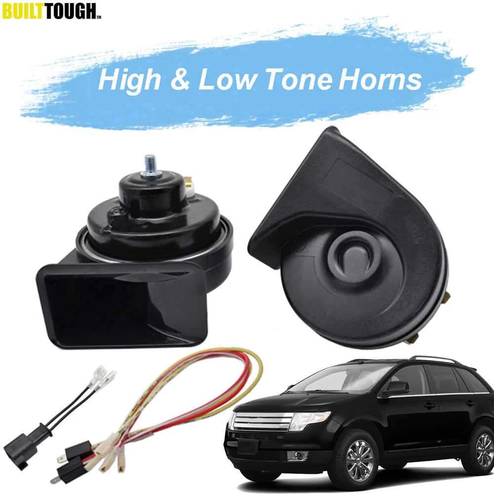 

12V Snail Horn For Ford Edge MK1 2007 2008 2009 2010 2011 2012 2013 2014 Waterproof 125db Loud Car Horn High Low Tone Auto Horn