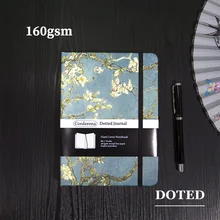

B6 160gsm Vincent Van Gogh Bullet Dotted Journal Hardcover Notebook Blossoming Almond Tree Planner Travel Diary
