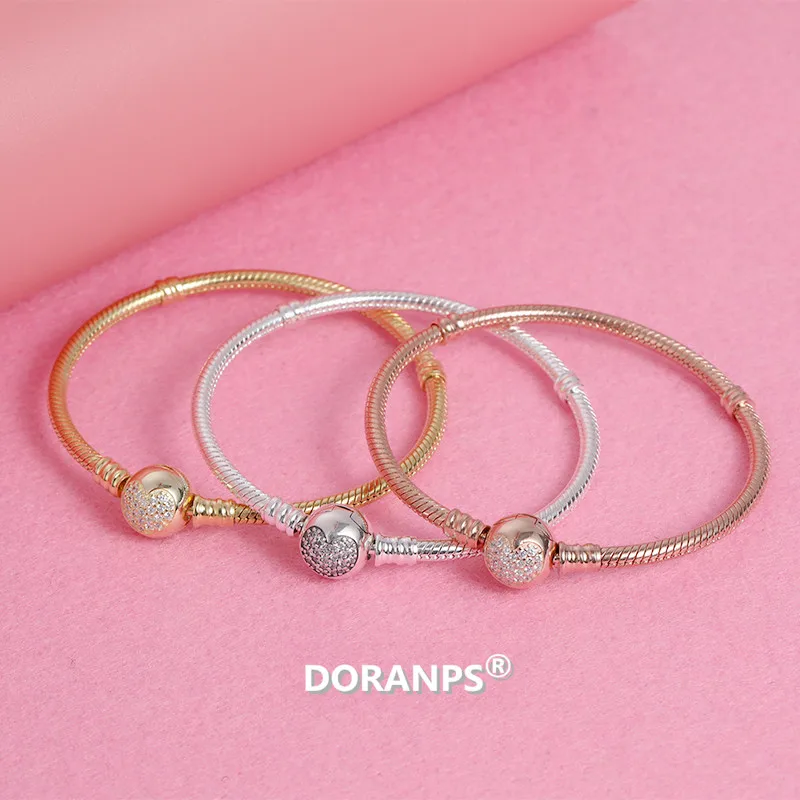 

DORANPS Fine jewelry silver beads bracelet moment 925 charm bracelets for women jewelry gifts