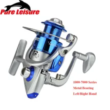 PureLeisure спиннинговая Рыболовная катушка с ручкой 1000-7000 серии 5,5: 1 Рыболовная Приманка Складная 12BB Peche A La Carpe аксессуары