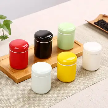 

Sealed Ceramic Storage Jar For Spices Tank Container For Eating With Lid Bottle Coffee Tea Caddy Kitchen Organizer