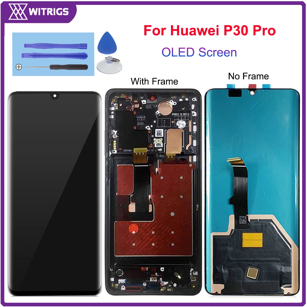 Witrigs для huawei P30 Pro ЖК-дисплей сенсорный экран с дигитайзером сборка рамка инструменты Замена