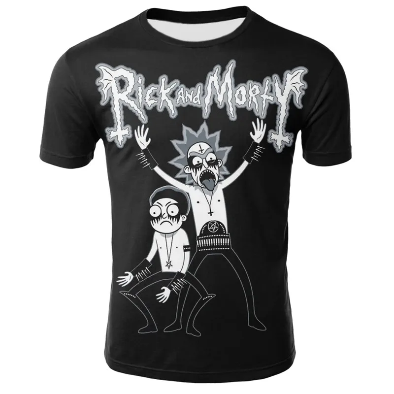 Новинка года; футболка с Мужская 3D футболка Rick and marty By Jm2; летняя футболка; футболки с короткими рукавами и круглым вырезом; Прямая поставка;