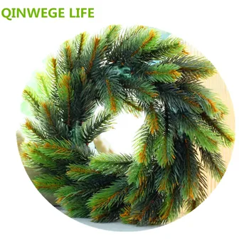 

12" Artificial Pine Plant Christmas Flower Wreath Door Garland Wedding Home Decoration Green AP005