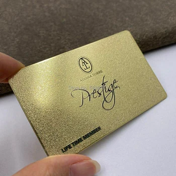 

Latest design personalized stainless steel edge gold metal business card for boss