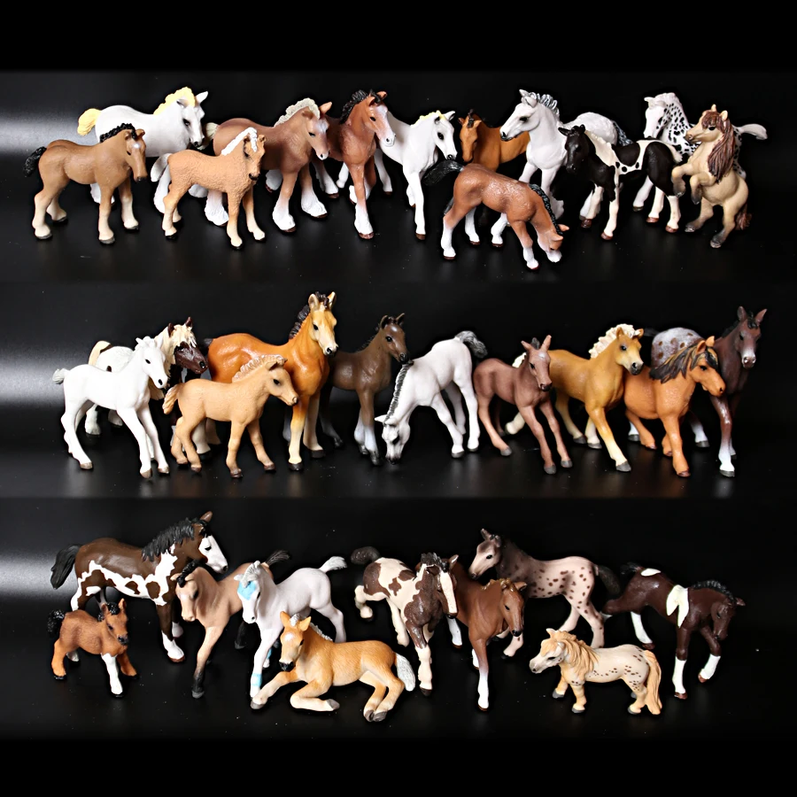 Realistic Animal Horse Pony Models Figures Hanoverian Andalusian