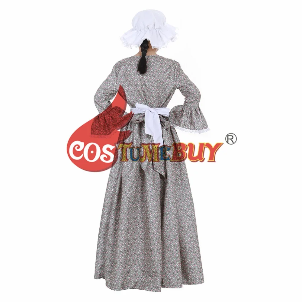 Costumebuy/Детский костюм для девочек в стиле Пионер-прерии; карнавальный костюм в викторианском и средневековом стиле; детское платье со шляпой для костюмированной вечеринки