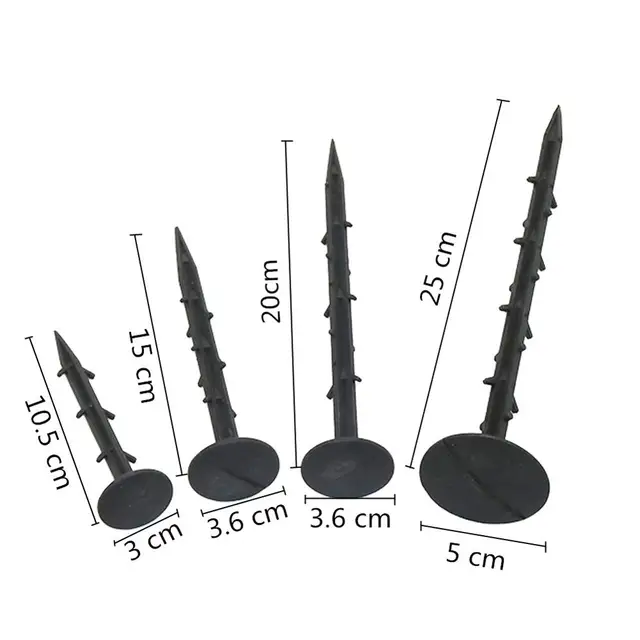 50Pcs/set Ground Nail Film Fixed Garden Pegs Greenhouse Film Weed Prevention Ground Cloth Sunshade Fly Net Plastic Fixed Pegs 2