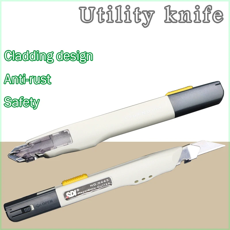 Utility Knife Box Cutter Professional Knives Japanese Stationery Knife Precision with Blades Paper Cutter Metal Work Art Knife