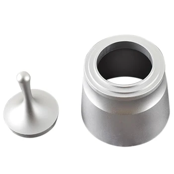 

Aluminum Alloy Smart Dosing Ring For Brewing Bowls For 58mm Coffee Tampering Espresso Barista Tool For Coffee Powder-Silver