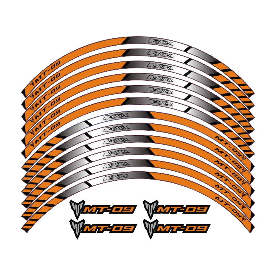 k-sharp 4 color for YAMAHA MT-09 motorcycle wheel decals Reflective stickers rim stripes MT 09 motorbike mt09 | Автомобили и