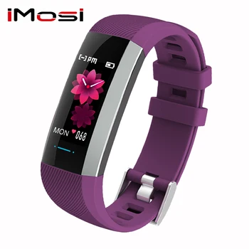 

Imosi 2019 Women Music Control smart bracelet heart rate Blood press smart wristband fitness tracke Men smart watch Pk Mi Band 4
