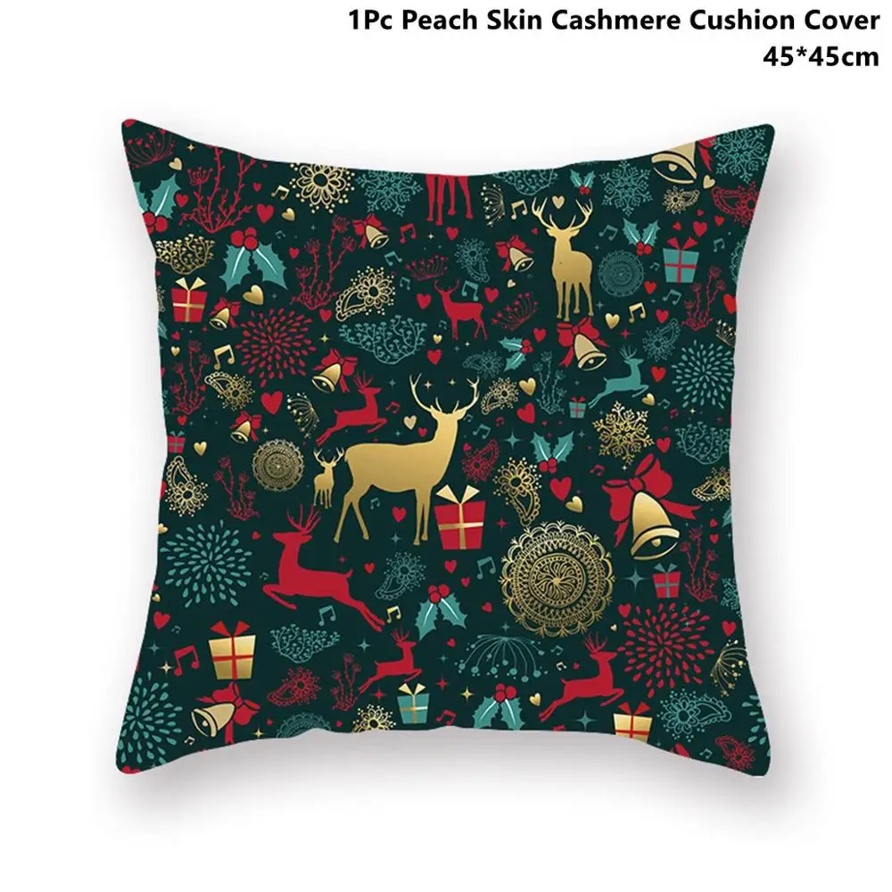 Xmas Pillowcase 4 Taoup зеленый веселая Рождественская Подушка-Чехол настольный декор для рождественских украшений рождественские украшения для дома натальные Noel Navidad - Цвет: Xmas Pillowcase 4