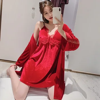 

Sexy Lady Women Velour Short Kimono Robe Nightgown Bathrobe Gold Velvet Sleepwear Soft Robe Wedding Bride Bridesmaid Bathrobe