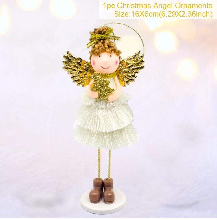 Ornaments Style N Игрушка Рождественский Ангел Кулон рождественские украшения для дома подвесные Рождественские украшения Рождественские куклы Детский подарок год - Цвет: Ornaments Style N