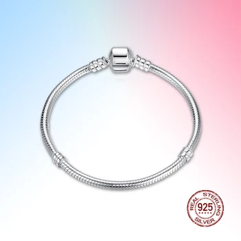 

Hot sale new style 100% 925 sterling silver snake chain bracelet and bracelet women's luxury authentic fashion jewelry DIY
