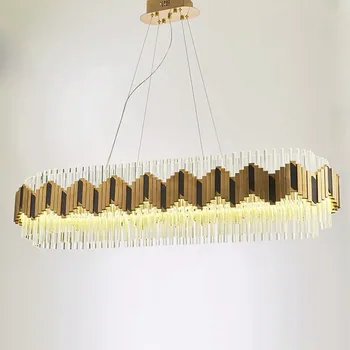 

2018 Modern LED Crystal Chandelier High Quality Stainless Steel Lamp Lustre For Dining Room Bedroom Hanging Indoor Cristal Lamp