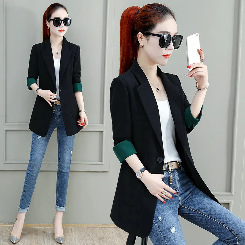 

Small Suit WOMEN'S Dress Autumn 2019 New Style Two August Korean-style Versatile French Small Coat Short British Style Late Autu