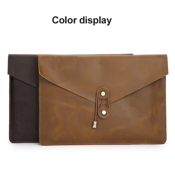 

Laptop Notebook Case Genuine Leather Sleeve Cover Bag 11"12"13"15"15.4" inch for Macbook Pro Air Retina 13 for Xiaomi Huawei HP