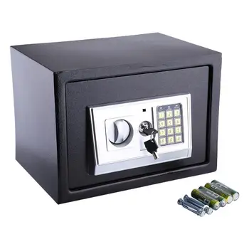 

16L Security Lock Digital Safe Storage Box To Guard Money Cash Coins Jewelry Key Cash Larger Capacity