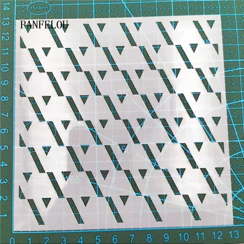 

13*13cm dash scrapbook stencils spray plastic mold shield DIY cake hollow Embellishment printing lace ruler valentine