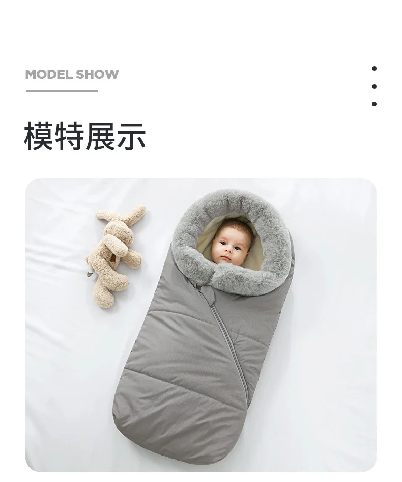 Ветронепроницаемое Хлопковое одеяло для новорожденных, спальный мешок, зимний конверт для младенцев, теплые спальные мешки