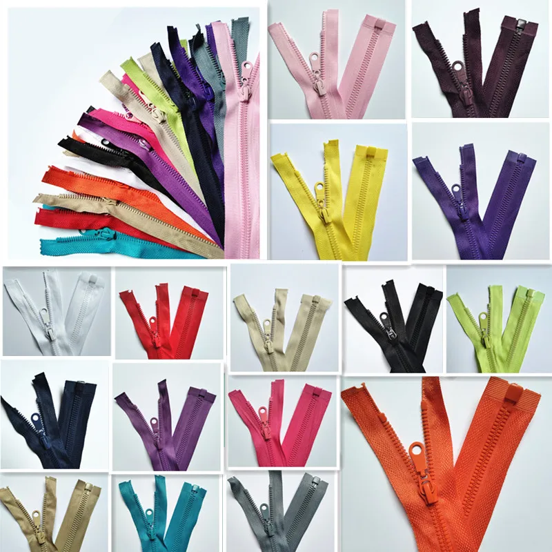 

10pcs 5# 70cm (27.5inch) resin zipper sewing process open-end