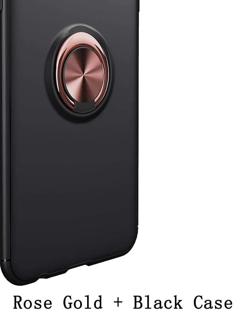 Матовый чехол для huawei P30 Lite Honor 20S чехол с металлическим кольцом для MAR-LX1M MAR-LX1H мягкий силиконовый бампер чехол s MAR LX1M LX1H - Цвет: Rose Gold