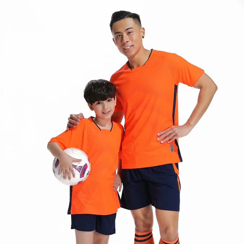 Men Kids Football Jerseys Soccer Uniform Boy Fitness Shirt Gym Shorts Children Running Jogging Suit Training Workout Clothes Set