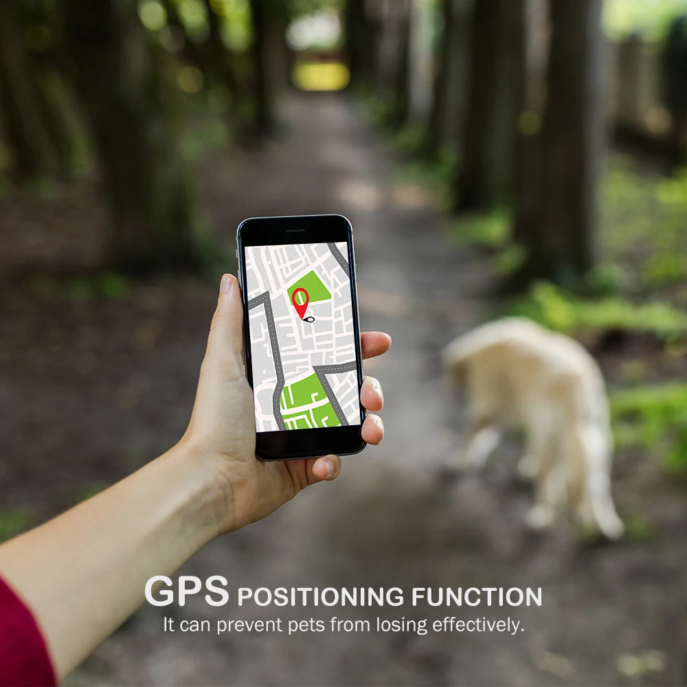 Localizador GPS inteligente para mascotas, Collar resistente al agua con carga USB