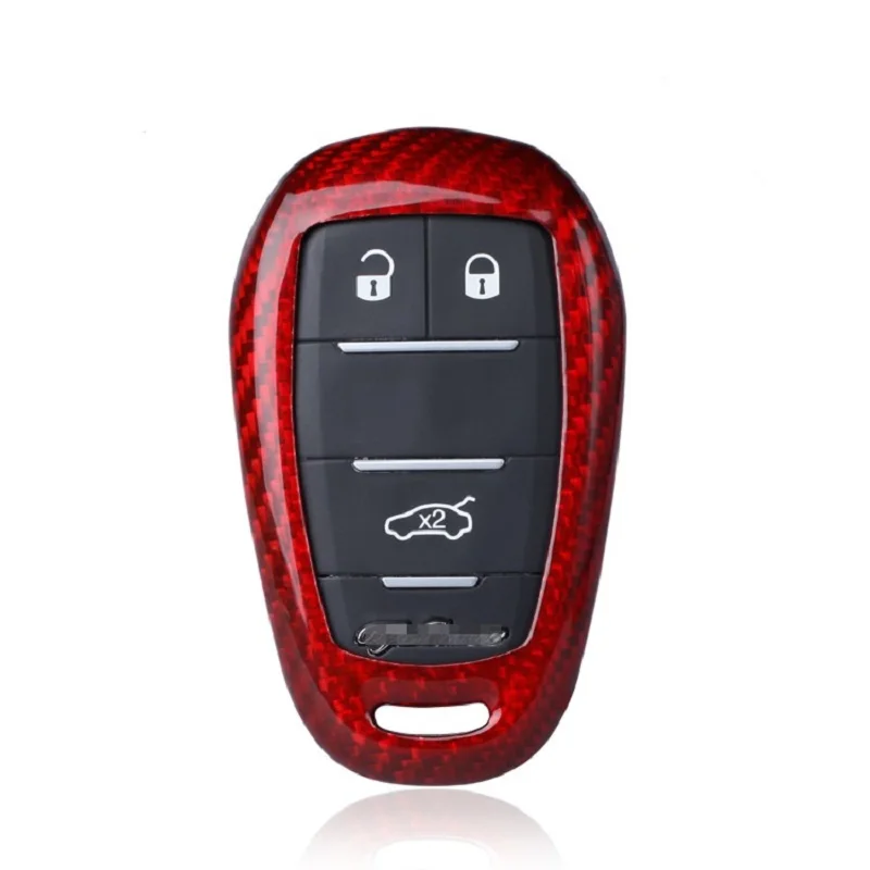 

2019 Hot True carbon fiber Car Key Case For Alfa Romeo Stelvio Giulia 2017 2018 Cover Keyless Remote FobShell Skin Key Protector