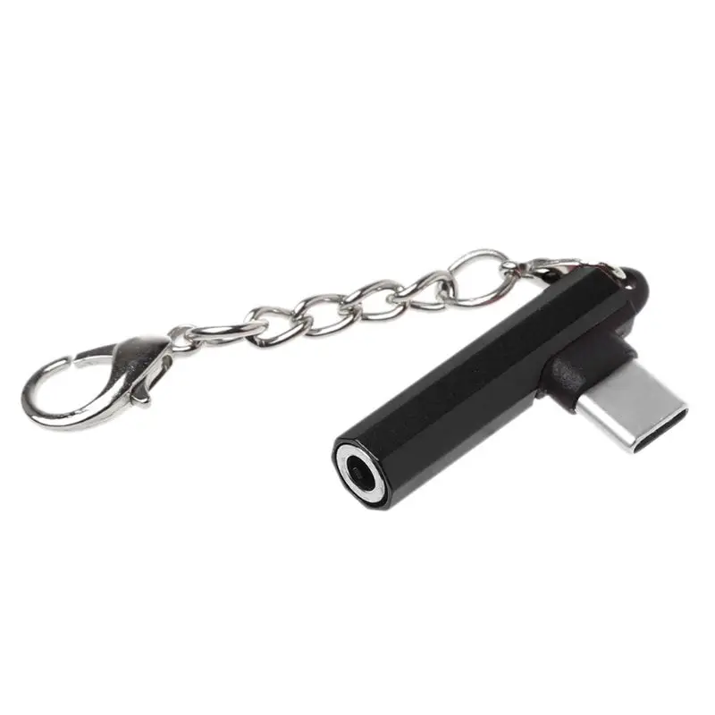 black USB C type C до 3,5 мм кабель для наушников для Xiaomi 6 4S 4C 6X8 Note 3 Mix 2 huawei mate 20/10 P20 - Цвет: black