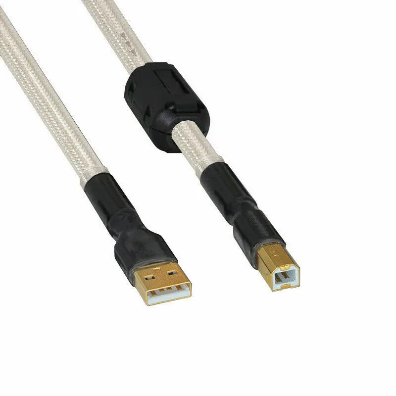 Ceny QED posrebrzany kabel Hifi usb wysokiej jakości 6N OCC typ A B DAC kabel usb do transmisji danych
