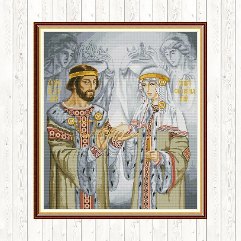 Wedding Painting Print on Canvas 14CT 11CT Fabric Counted Cross Stitch Threads Embroidery Kit DMC DIY for Needlework Home Decor|Package| - AliExpress