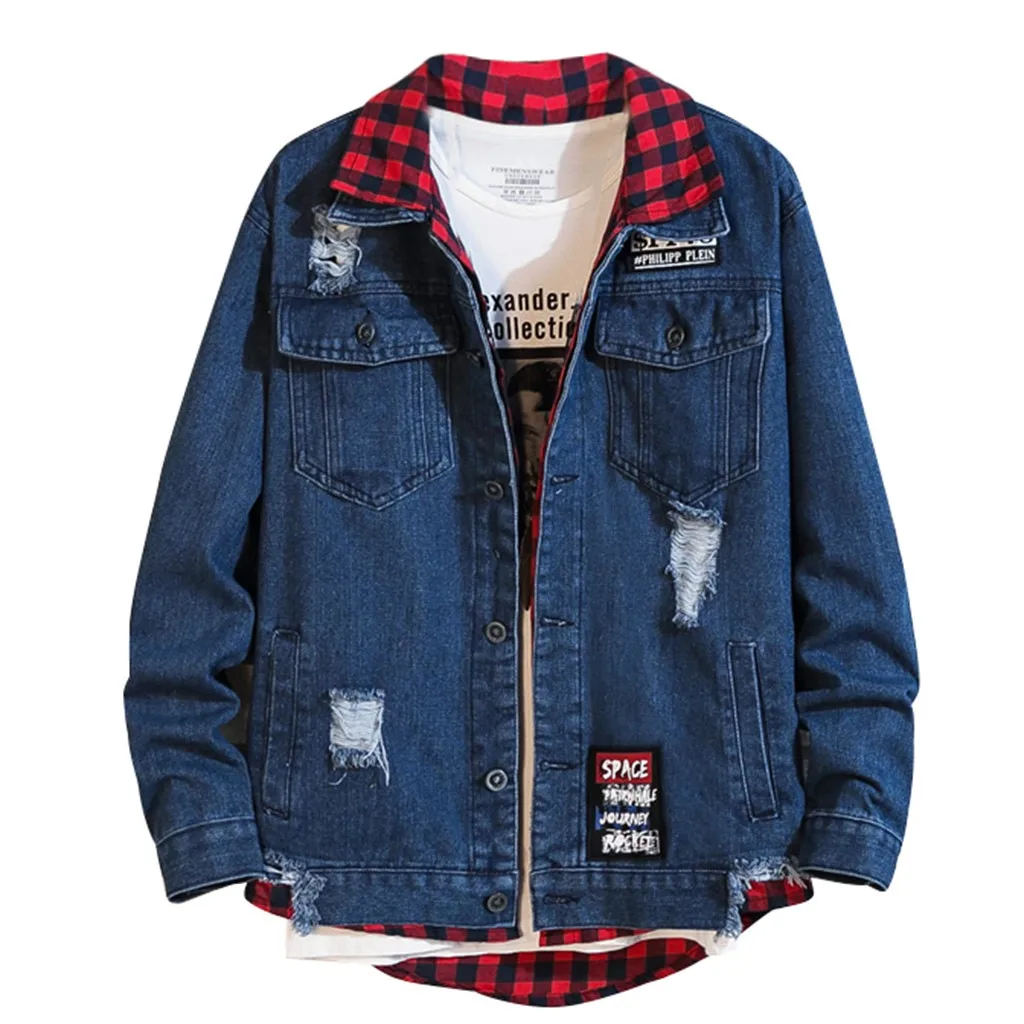 

2019 Spring New Men Denim Jacket and Coat Mens Fashion Slim Elasticity Black Cowboy Jacket Male High Quality Jean Jacket Outwear