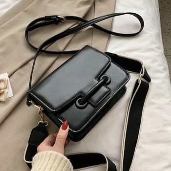

New Arrive 2020 Women Pu Leather 2 Straps Shoulder Bags Girls Brief Flap Women's Casual Messenger Bags Crossbody Hand Bags