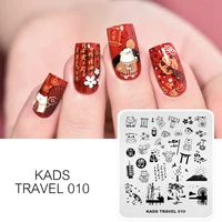 1pc Nail Stamping Plates Japanese style Design Nail Art Stamp Template Lucky Cat Carp Banner Fuji Mountain Image Stencil Plate 1
