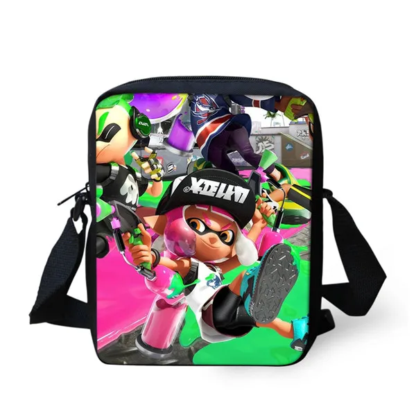 THIKIN Splatoon 2 детские сумки-мессенджеры с принтом для мальчиков и девочек, школьная сумка на плечо, мультяшная мини сумка через плечо, дорожная сумка - Цвет: as picture