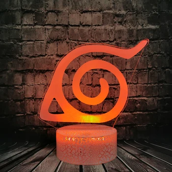 

Konoha village Light Nartuo Sasuke Kakashi Cartoon LED Night LIGHT for Boy 7Color Change Decor Table Lamp Holiday Toy For Teens