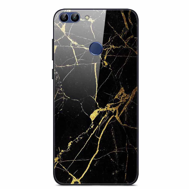 06 Чехол из закаленного стекла для Coque huawei P Smart, мягкий бампер, 3D печать, Funda для huawei P Smart, FIG-LX1 чехол для телефона - Цвет: 06