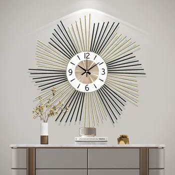 

Nordic Metal Gold Wall Wall Clock Modern Design Decor Minimalist Clock Living Room Creative home decoration Wandklok Home Watch