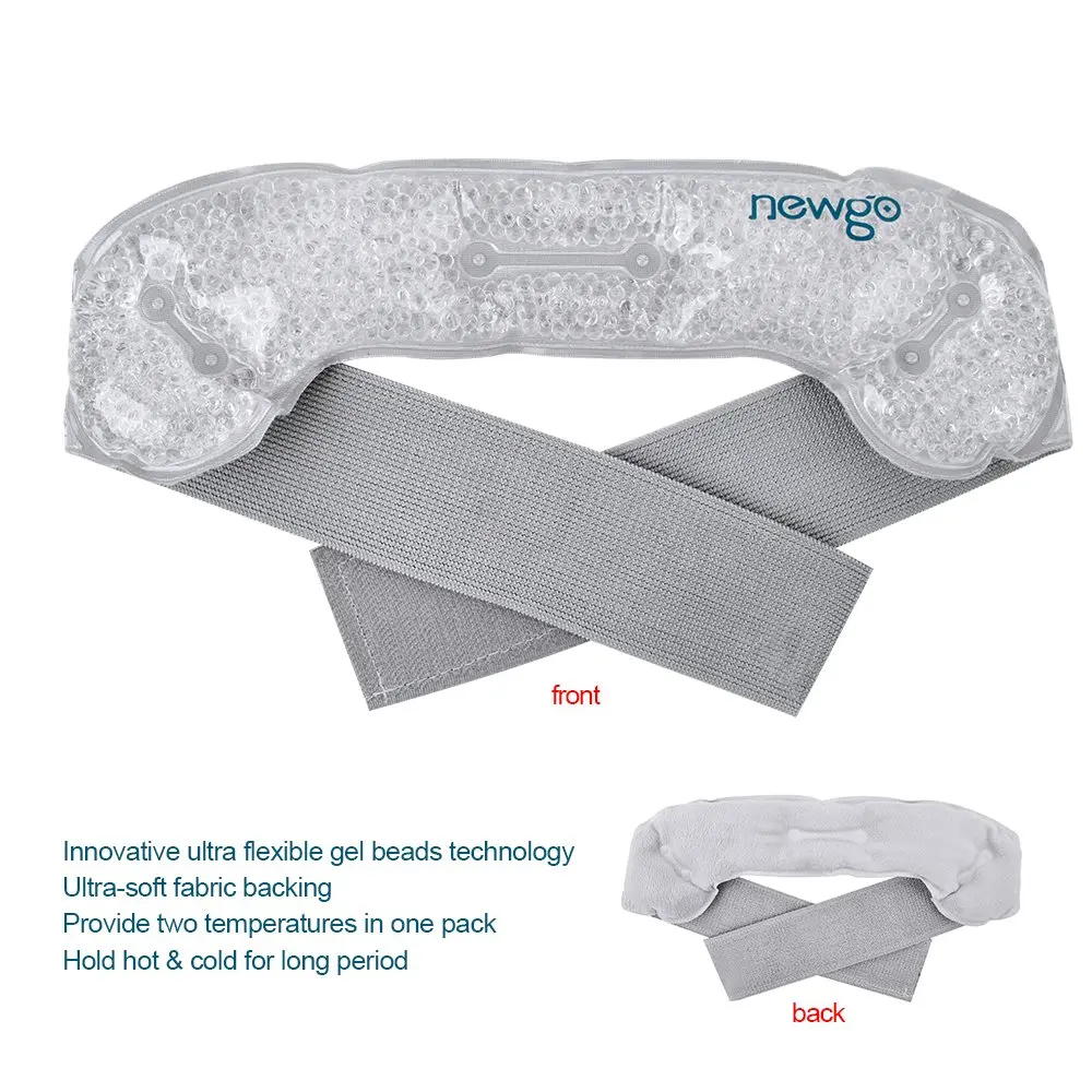 Migraine Ice Pack Head Wrap Adjustable Headache Ice Pack with Gel Bead for Pain Relief Breathable 3